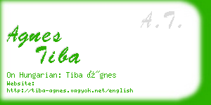agnes tiba business card
